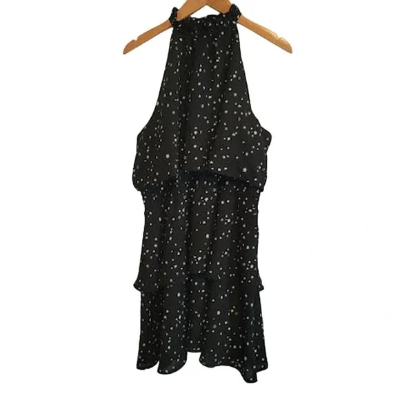 Mudpie -Pacey Star Galaxy Ruffle Flounce Dress - size large- NWOT - Picture 2 of 11